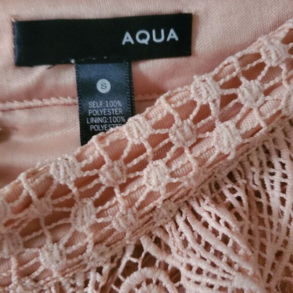 Aqua Rose Color Victorian Style Tiered Lace Mini Skirt Size S - Picture 3 of 4